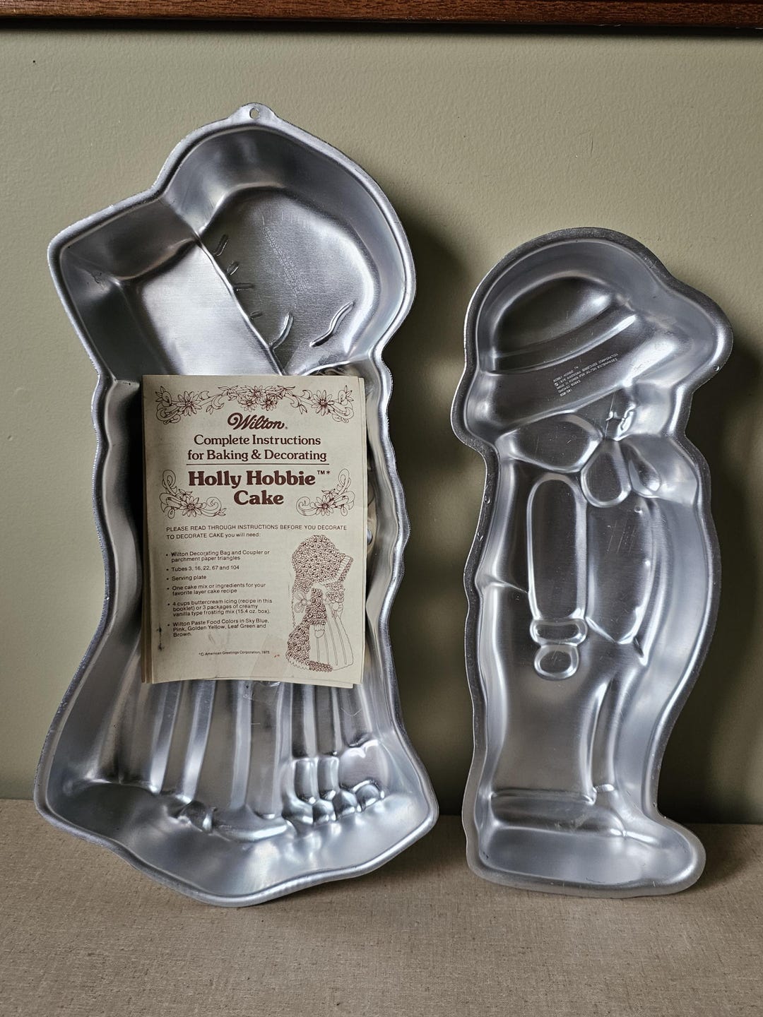 Stampi per dolci vintage in alluminio Wilton Holly e Robby Hobby