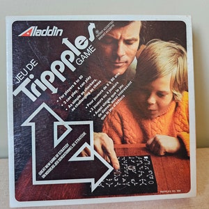 Vintage tripples-spel, dam-/schaakspel voor alle leeftijden, 1974 Aladdin USA, compleet, spel voor twee of vier spelers