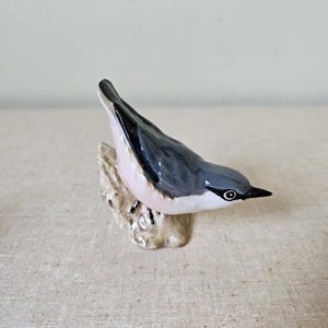 Vintage Beswick Huthatch Bird, Made in England, Makers Mark, Perched Bird, Collectors Grade