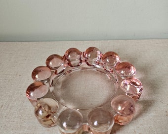 Anchor Hocking Blush Boopie Glass Ashtray, Trinket Dish, Change Dish, Coffee Table Accent, Light Pink
