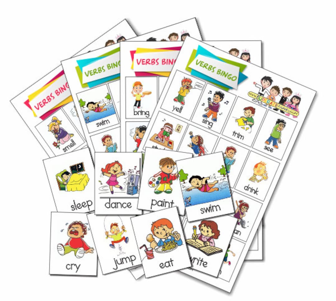 Lotería Verbos / Acciones en INGLES para imprimir Printable VERBS / Actions Bingo - Etsy México loter-a-verbos-acciones-en-ingles-para-imprimir-printable-verbs-actions-bingo-etsy-m-xico
