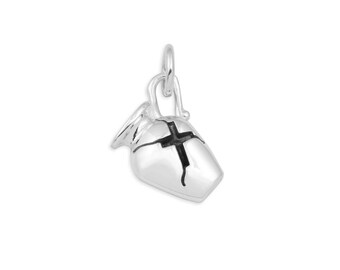 Broken Pitcher Cross Charm - Available in Sterling Silver or 14K Gold