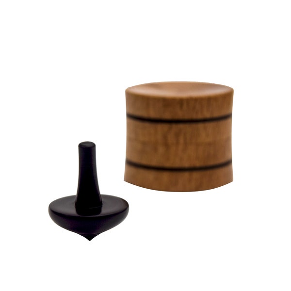 Wooden Spinning Top, Irish Bog-Oak, Irish Gift for Him, Unique Spinning Top, Irish Christmas Gift, Wooden Ring Box.