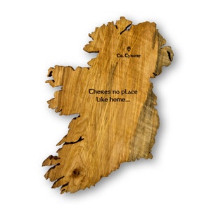 Individuelle irische Holzkarte, handgemachtes irisches Geschenk, irische Segens-Wandkunst, gibt es keinen Ort wie Zuhause, Irland Wandkunst, irisches Hochzeitsgeschenk.