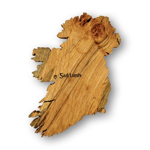 Personalized Wooden Map of Ireland, Handmade Irish Gift, Ireland Wall Art, Irish Blessing Gift, Wooden Wall Decor, Mother's Day Gift.