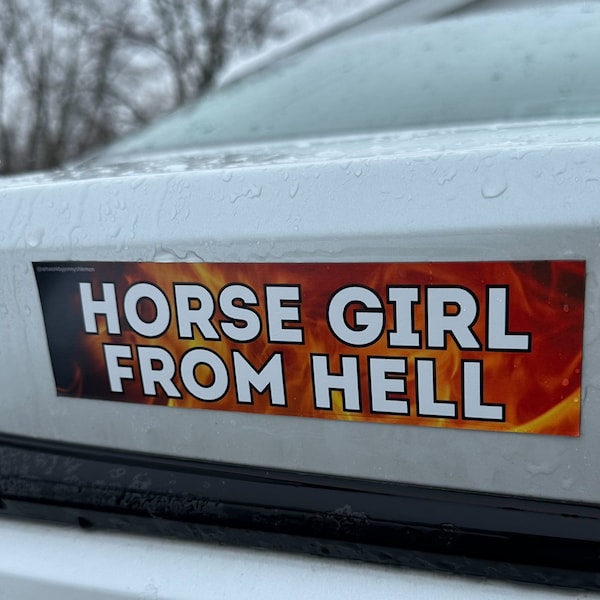 Horse Girl From Hell Car Magnet