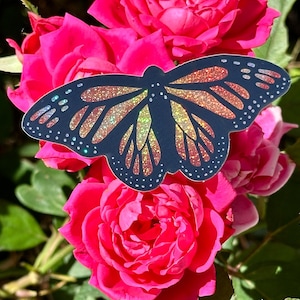 Monarch Butterfly Glittery Sticker