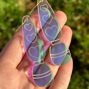 V-Day Vibrationz Iridescent Hoop Earrings