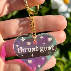 Throat Goat Iridescent Acrylic Keychain