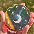 Individual Celestial 3 Inch Iridescent Car Coaster (Please double check dimensions before buying)