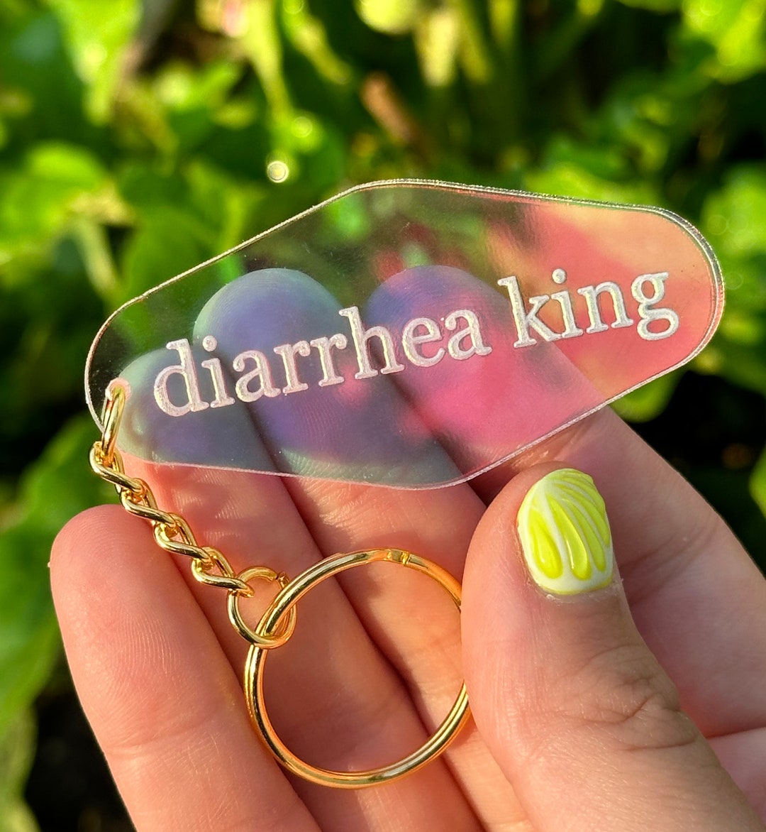 Diarrhea King Iridescent Acrylic Motel Keychain - Etsy