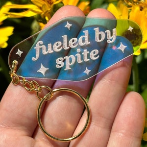 Fueled By Spite 虹色アクリルモーテルキーチェーン