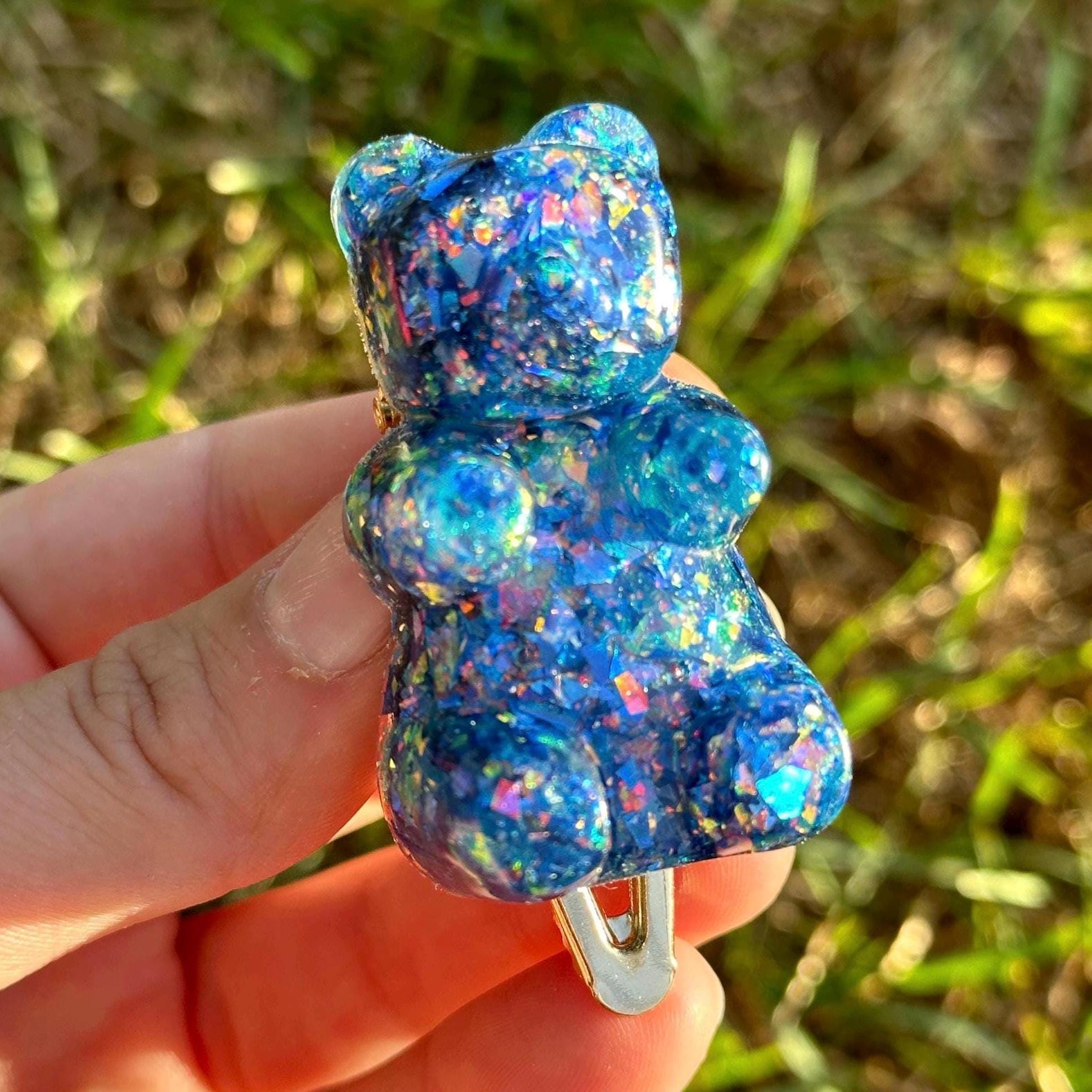 Thick Resin Gummy Bear Hair Clip