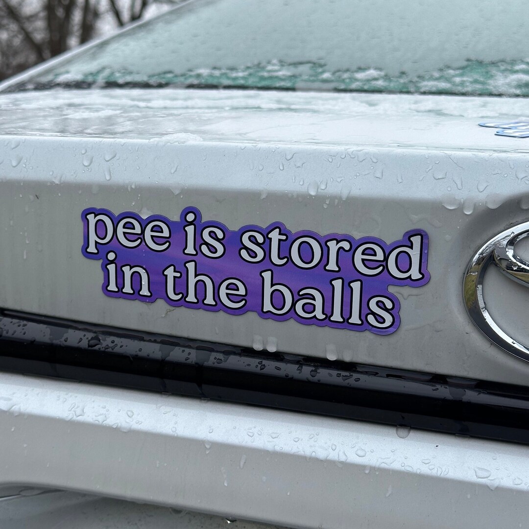 Pee is Stored in the Balls Car Etsy
