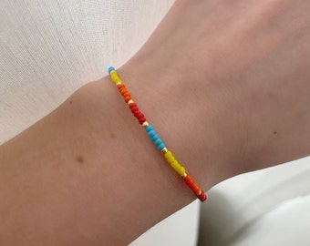 Colourful Beaded Bracelet - Colourful Bracelet - Stacking Bracelet - Sustainable Jewelry