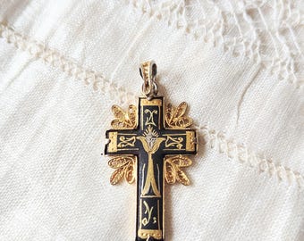 Spanish Damascus Filagree Cross .