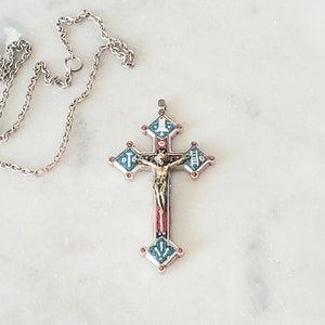 Extra large Antique Italian Micro Mosaic cross