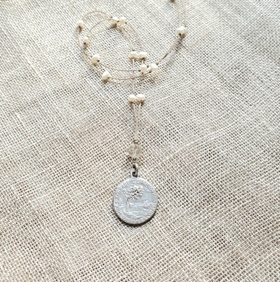 Antique French Saint Christopher charm necklace - image 4