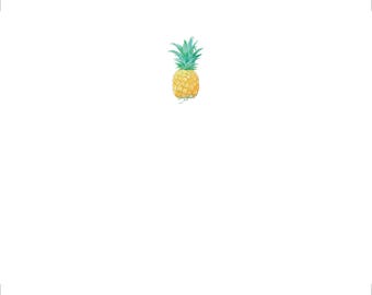 flat note cards:  pineapple