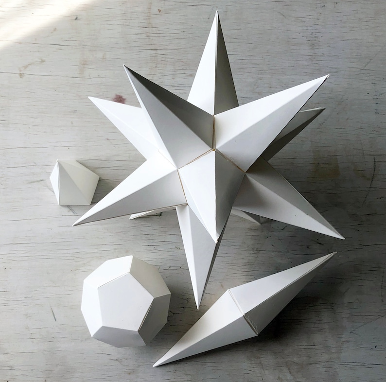 Stellated Dodecahedron Ver 5 1 SVG Digital Template Etsy