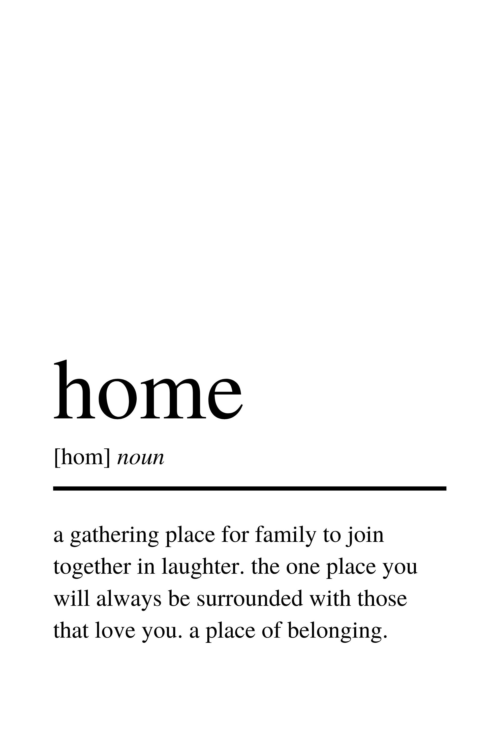 Home definition quote wall art instant download digital Etsy