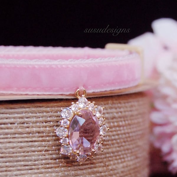 Prinzessin Katzenhalsband. Strass Katzen Halsband,rosa Samt Hundehalsband,Kätzchen Kragen.Tiny Hundehalsband,Tee Tasse Hund,Katzen Geschenk Kragen.Welpen Halsband