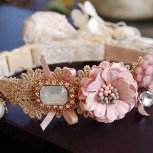 Flower Cat collar,small dog collar. Small dog wedding collar.pet collar, Birthday gift for cat.kitten wedding collar.puppy collar.