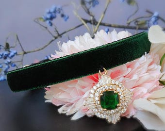 Coleira Princesa para Gatos, coleira para gatos com strass, coleira pequena de veludo preto e verde para cães, coleira para cães em formato de xícara de chá, presente para gatos, coleira para gatinhos, coleira para filhotes.