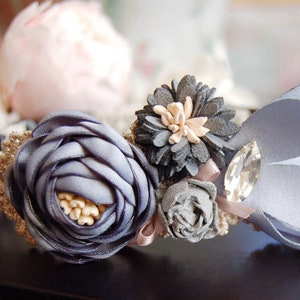 Dusty Blue flower Cat collar,Puppy collar,small dog collar.Kitten collar,teacup dog collar,breakaway cat collar,Dog Photography prop