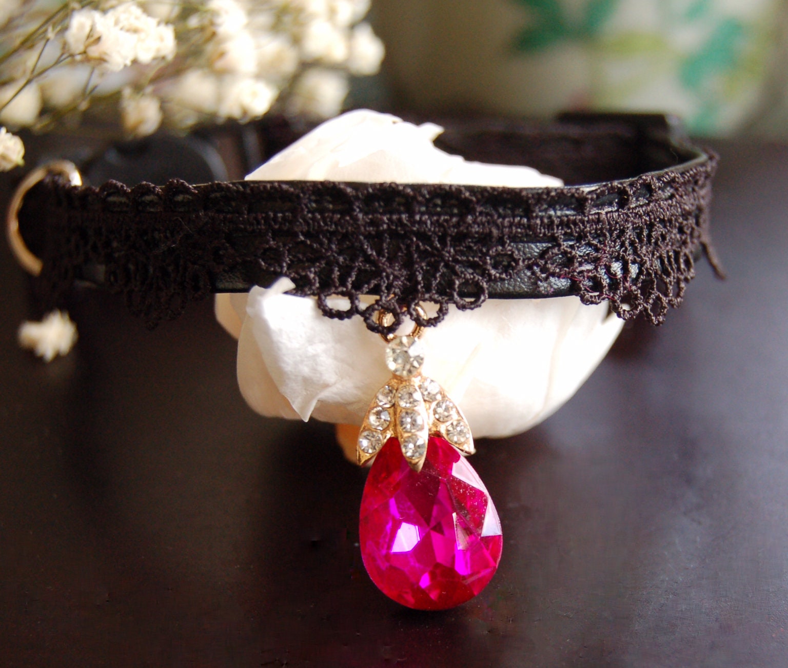 Schönes Spitzen Katzenhalsband.kleines Hundehalsband.Geschenk | Etsy