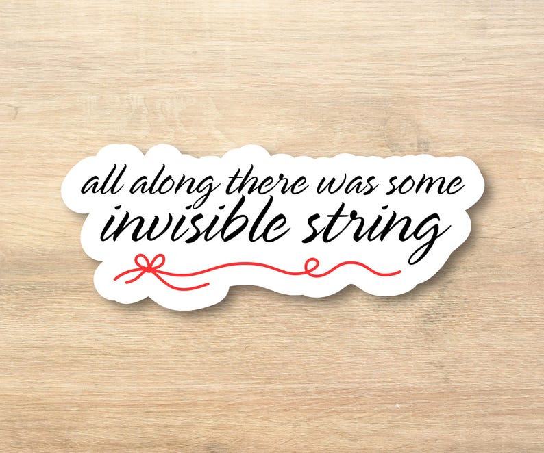 Taylor Swift Invisible String Sticker Taylor Swift “invisible String” Sticker, Folklore Lyrics, Waterproof ...