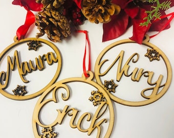Christmas Personalized Ornaments  CHRISTMAS Tree Rustic decor Christmas Baubles personalized ornament Bolas de Navidad