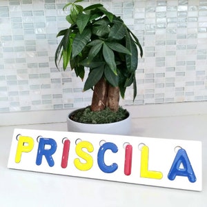 Wooden Personalized Name Puzzle for Toddlers, Wooden Toy, Gifts for kids, Baby Name Puzzle, Ropecabeza Nombre Personalizado
