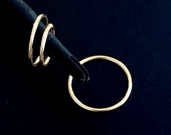 Small gold hoop earring, 14k gold nose ring, Hoop gold cartilage earring, gold septum piercing jewelry 6mm 22g gold tragus hoop 8mm 10mm 20g