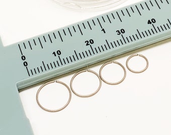 24g Thin Titanium Nose Ring Hoop | Hypoallergenic Piercing Jewelry