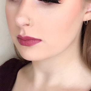 14k Gold Filled Cartilage Hoop: Seamless Nose Ring, Helix Earring