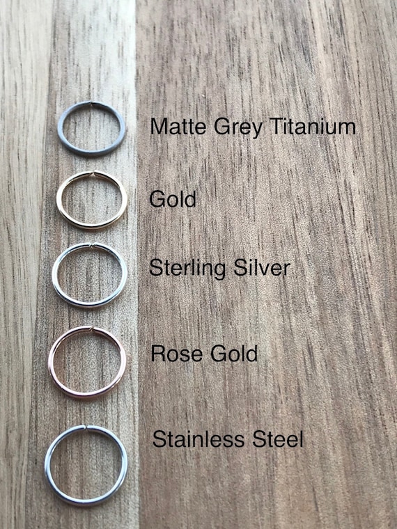 Classic Belly Button Ring Minimalist Hoop for Navel Piercing Etsy