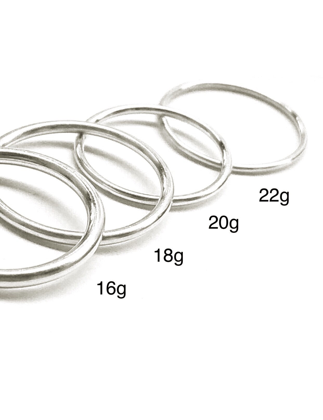 Classic style 20g nose ring. Snug piercing hoop earrings, Real lip ri…