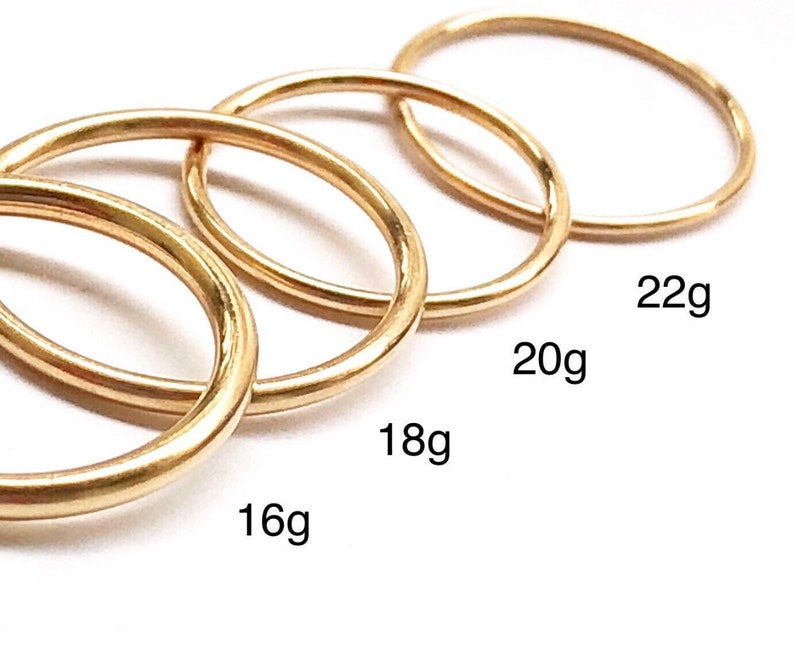 Small Hoop Earring Set for Multiple Piercings, Layered Stacking Jewelry for Double Helix, Earlobes and Nose Rings in Your Choice of Metal image 4