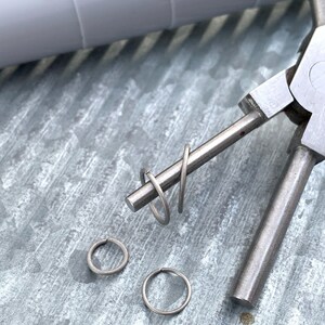 Class X seamless titanium nose ring or cartilage earring, Small micro huggie helix hoop, 20g 18g Grade 1 image 6