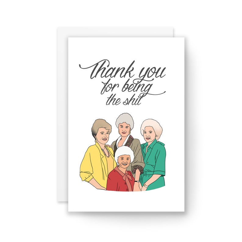 Funny Thank You Card, Funny Thank You, Funny Card, Card for Him, Card for Her, Card for Friend, Card for Guests, Modern Thank You Card image 1