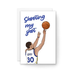 STRZELANIE MOIM STRZAŁEM (Steph Curry) - Zabawna kartka, kartka walentynkowa, kartka miłosna, kartka „Kocham Cię”, kartka dla dziewczyny, kartka dla chłopaka