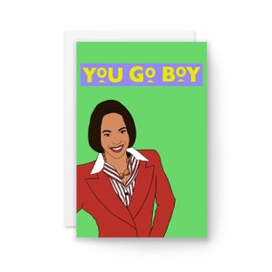 YOU GO BOY - Lustige Karte, Valentinstagskarte, Jubiläumskarte, Glückwunschkarte, Abschlusskarte, Karte für Freund