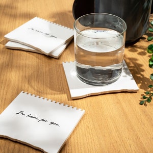Emotional Support Coaster Set - Acrylic Coasters, Coaster Set, Unique Coasters, Housewarming Gift, Coffee Table Decor, Funny Coaster Set