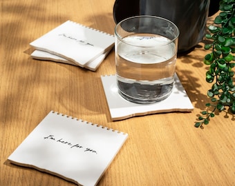 Emotional Support Coaster Set - Acrylic Coasters, Coaster Set, Unique Coasters, Housewarming Gift, Coffee Table Decor, Funny Coaster Set