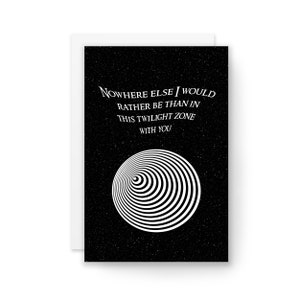 TWILIGHT ZONE - Cartão de amor, Cartão de dia dos namorados, Cartão para ocasiões especiais, Cartão engraçado, Cartão engraçado de Dia dos Namorados, Cartão para ele, Cartão para ela