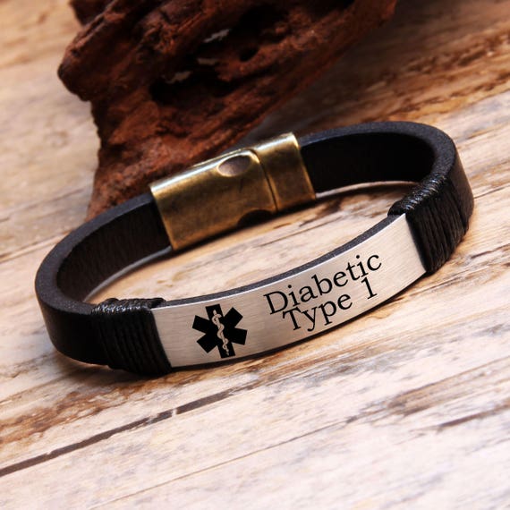 Medical ID Bracelets Diabetes Bracelet Medical Alert Etsy