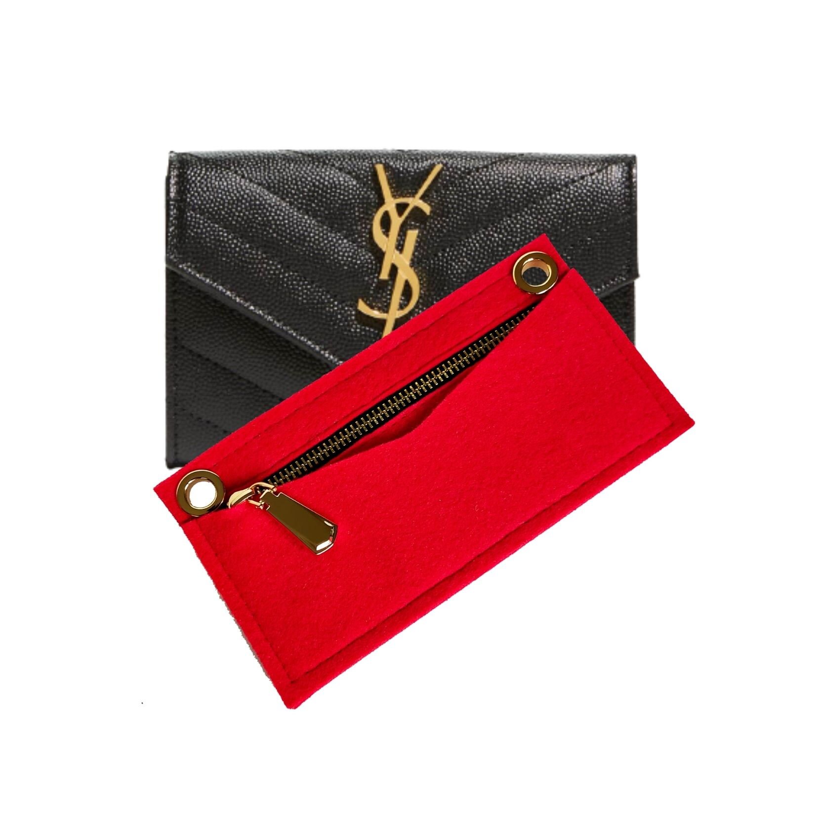 Saint Laurent Monogram Ysl Envelope Small Chain - Silver Hardware Blac -  MyDesignerly