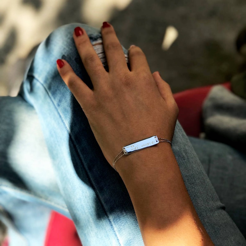 Engraved Bracelet, Signature Bracelet Bridesmaid Gift Handwriting Bracelet Actual handwriting Sterling Silver Christmas Gift