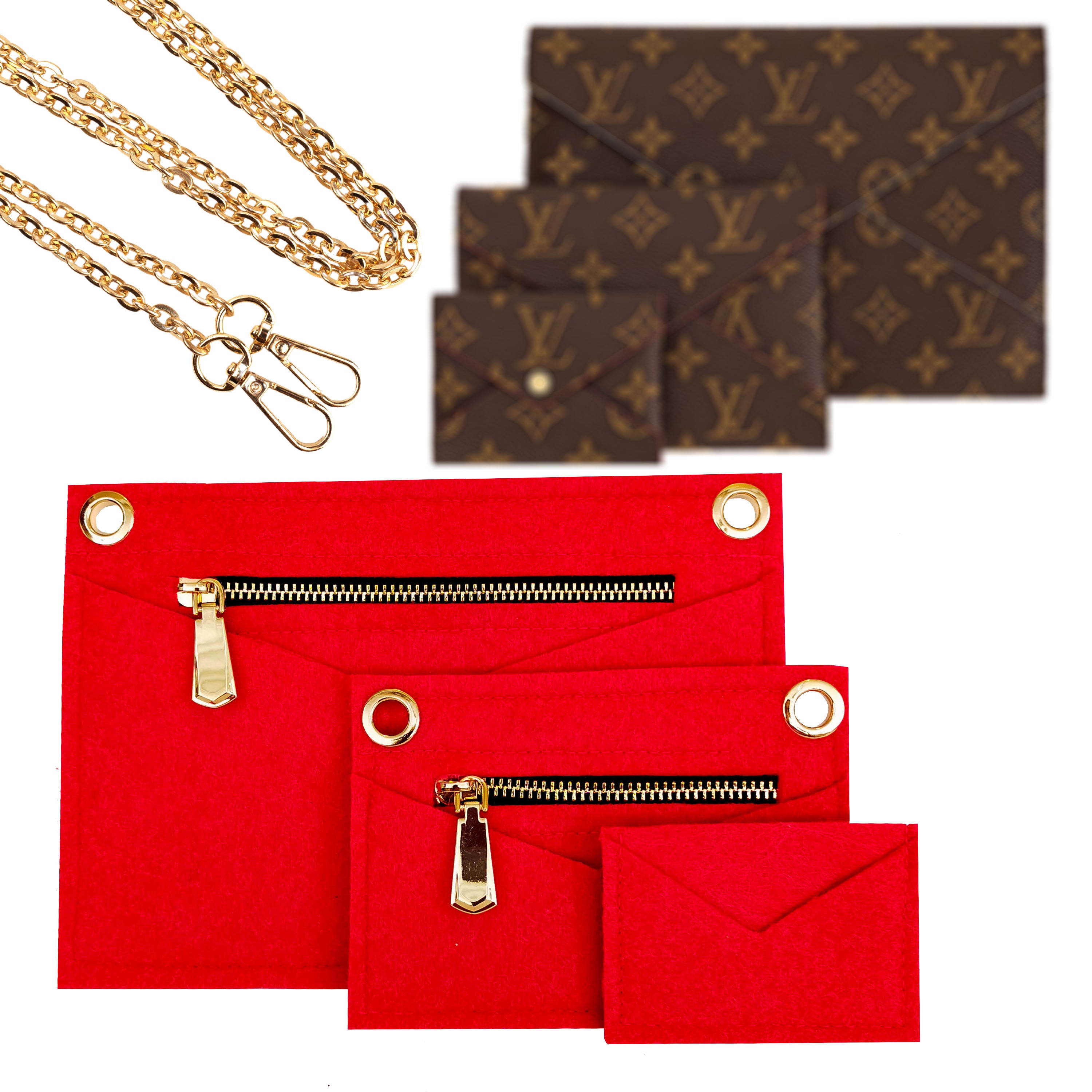 Louis Vuitton Kirigami Monogram Pochette Clutch Bag Chain Insert – AE  Deluxe LLC®